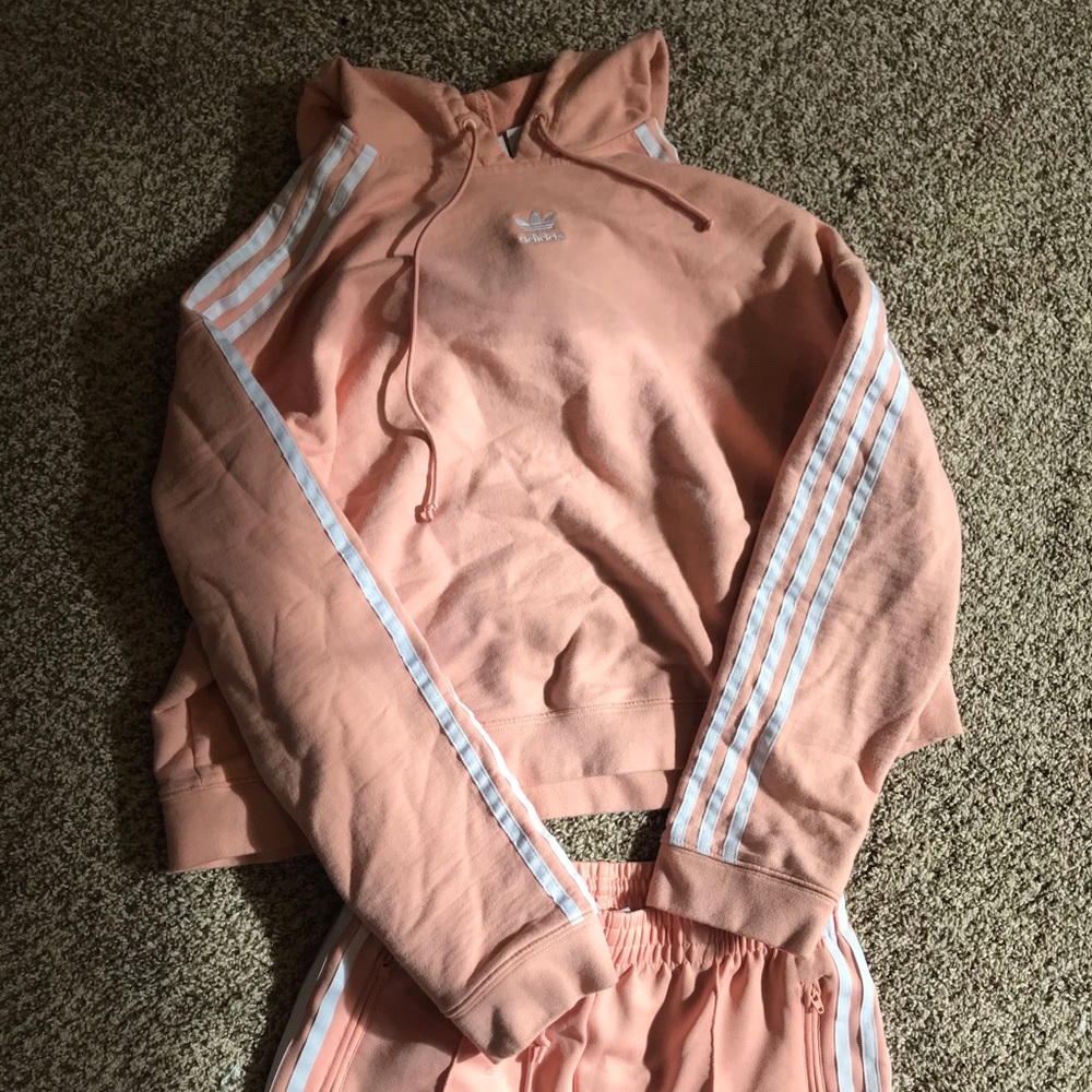 Adidas cropped hoodie and trackies